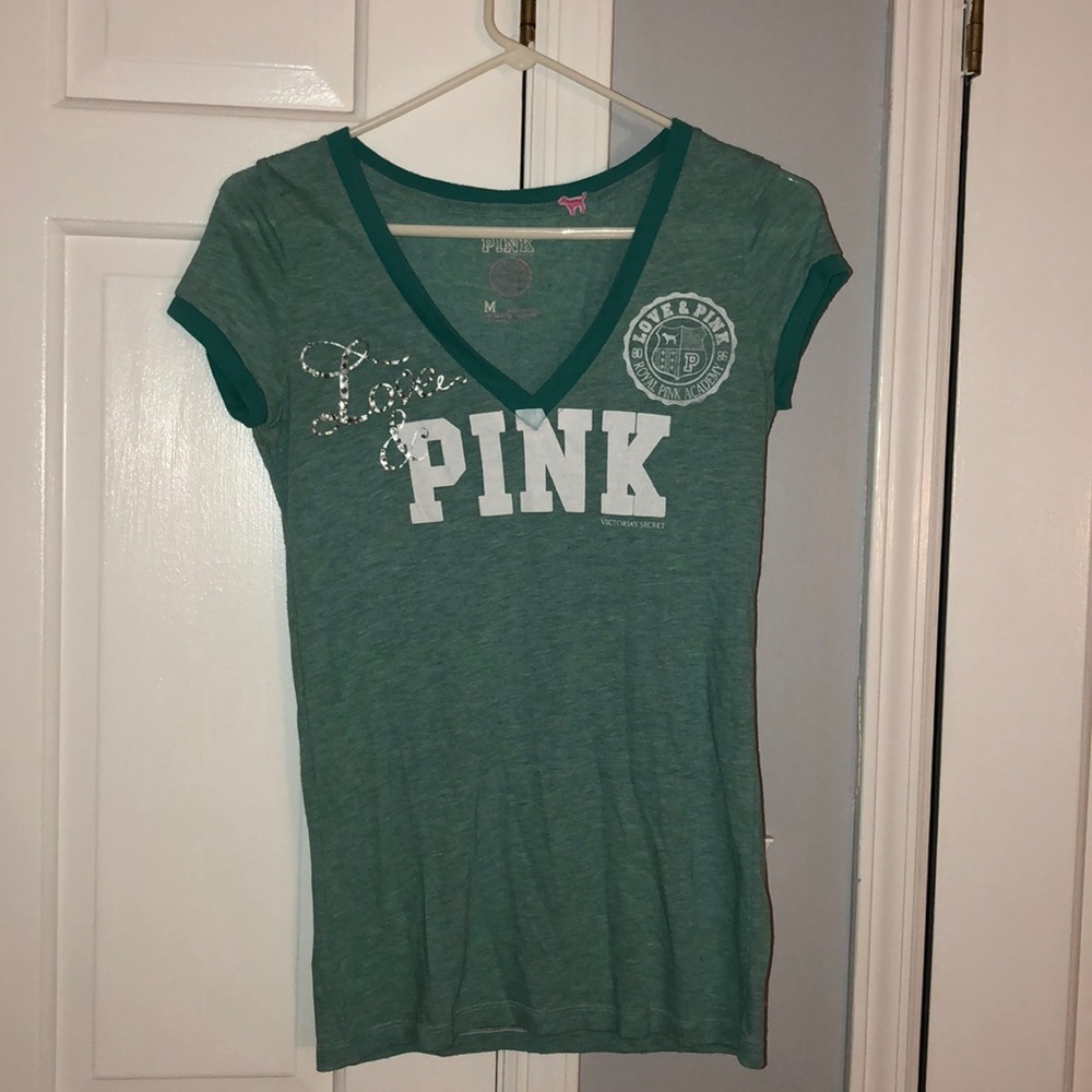 light blue tee shirt